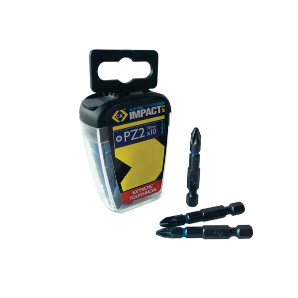 C. K Tools T4560 PZ2LD10 Blue Steel Screwdriver Bit 50mm PZ2 Box/10