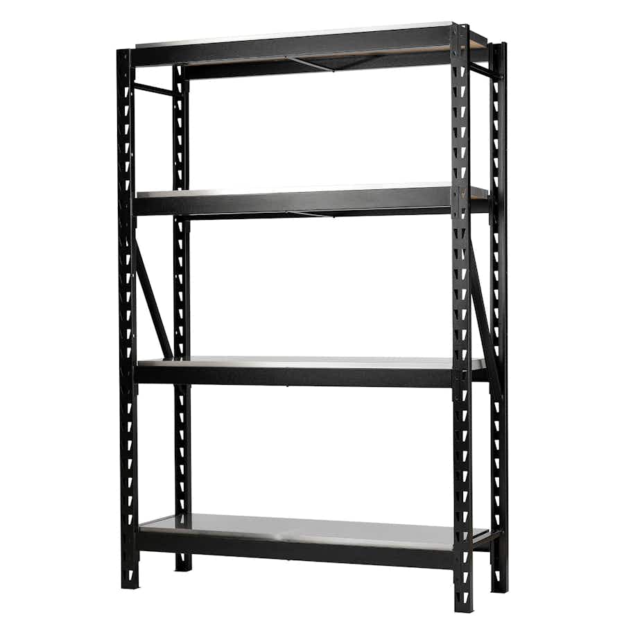 BUNKER® 27980 18 Piece Modular 4 Tier Racking with Stainless Steel Shelving, 1500mm