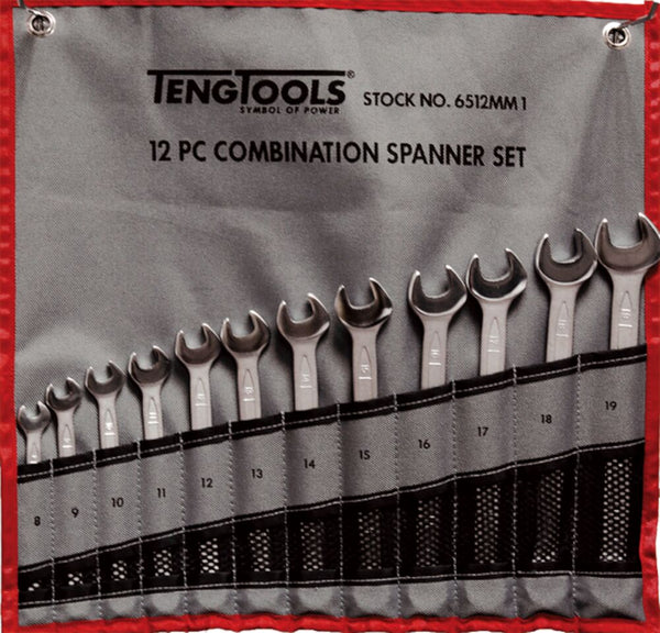 Teng Tools 6512MM1 Metric Combination 12 Piece Spanner Set