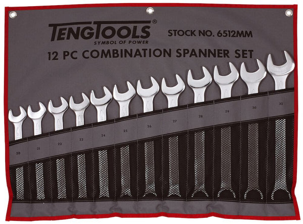 Teng Tools 6512MM Metric Combination 12 Piece Spanner Set
