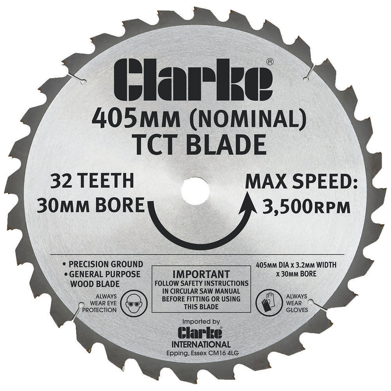 Clarke 3401991 405mm TCT Circular Saw Blade for CLS405