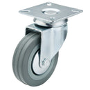 Draper 65473 Swivel Plate Fixing Rubber Castor, 75mm Diameter, S.W.L. 70kg