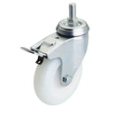 Draper 65506 Swivel Bolt Fixing Nylon Wheel with Brake, 100mm Diameter, S.W.L. 125kg