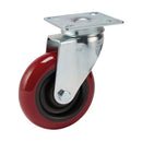 Draper 65518 Swivel Plate Fixing Polyurethane Wheel, 100mm Diameter, S.W.L. 125kg