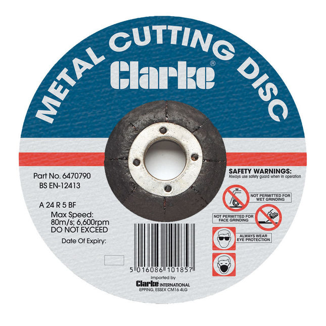 Clarke 6470785 180mm DPC Metal Cutting Disc
