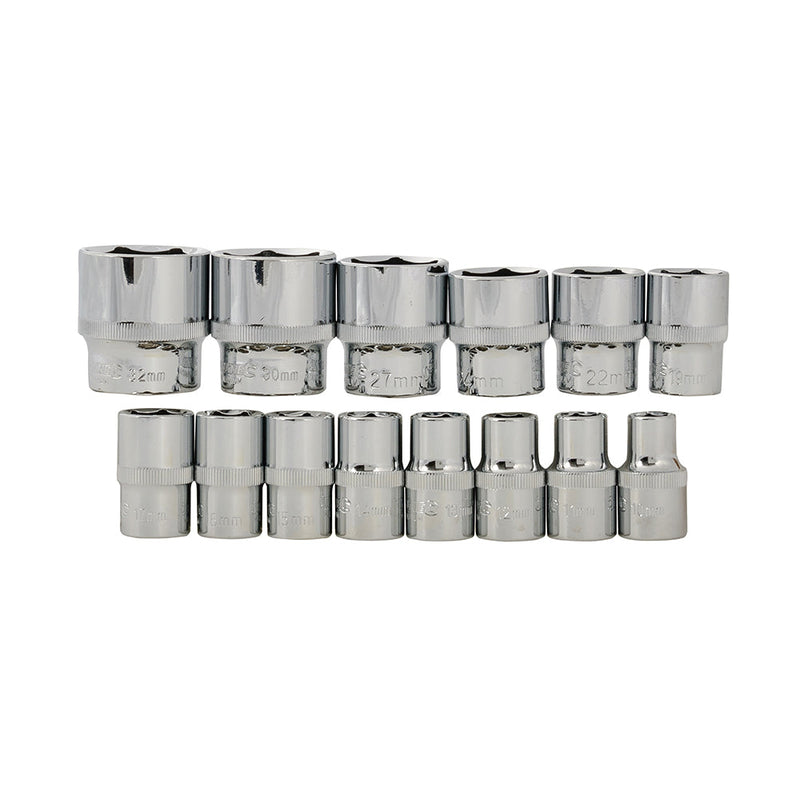 Silverline 675046 Socket Wrench Set 1/2" Drive Metric 21pce