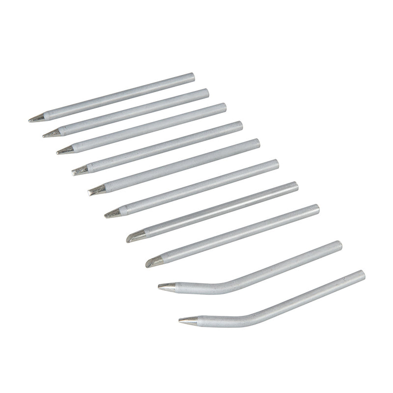 Silverline 675071 Soldering Iron Tips Set 10pce