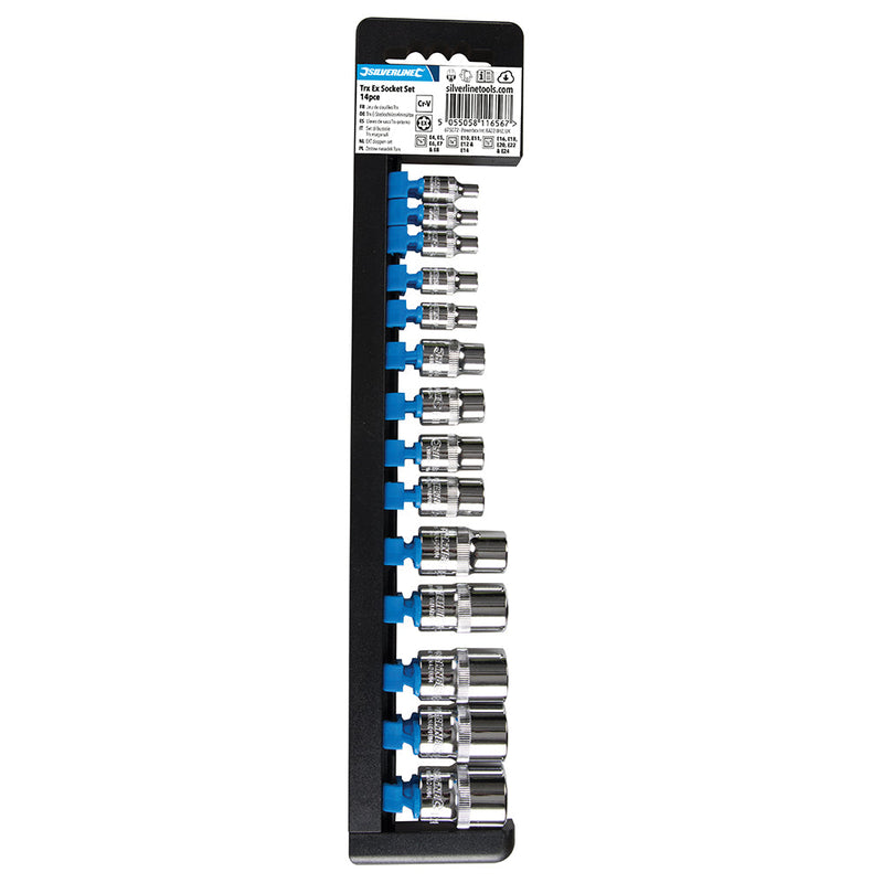 Silverline 675072 E-Trx Socket Extension Set 14pce