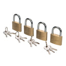 Silverline 675152 Brass Padlock Keyed Alike 4pk