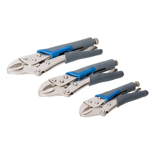 Silverline 675268 Self Locking Soft-Grip Pliers Set 3pce