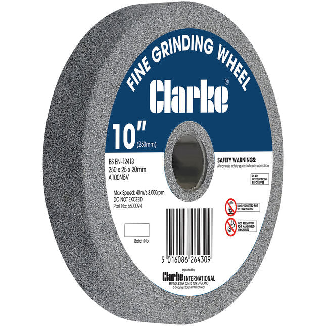 Clarke 6500094 10" (250mm) Fine Grinding Wheel for CBG250