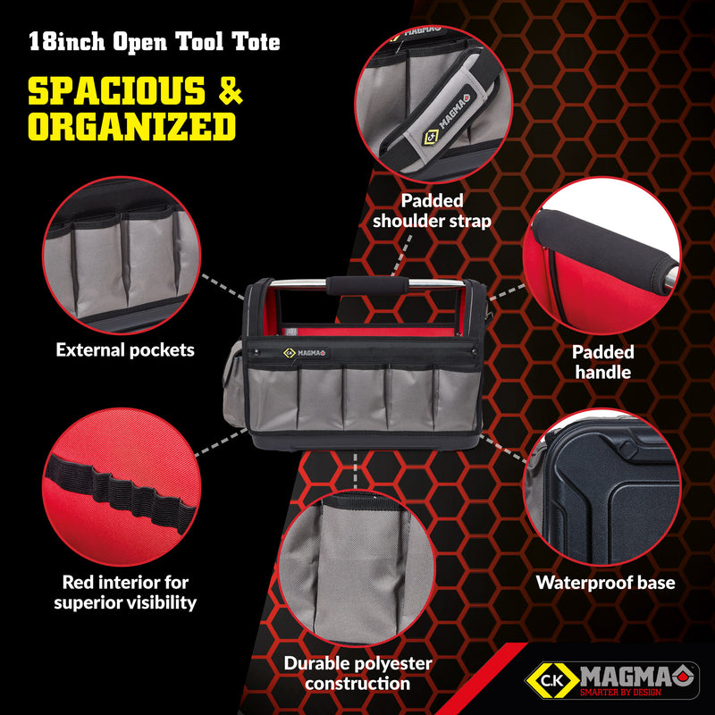 C.K Magma  MA2636 18inch Open Tool Tote