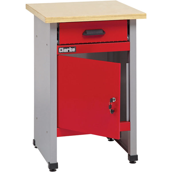 Clarke 7642010 CWB57 570mm Workbench With Drawer And Lockable Cupboard