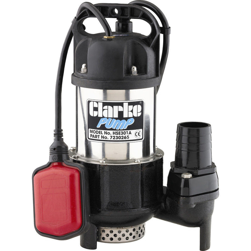Clarke 7230265 HSE301A 2" 720W 300Lpm 10m Head Submersible Heavy Duty Pump with Float Switch (110V)