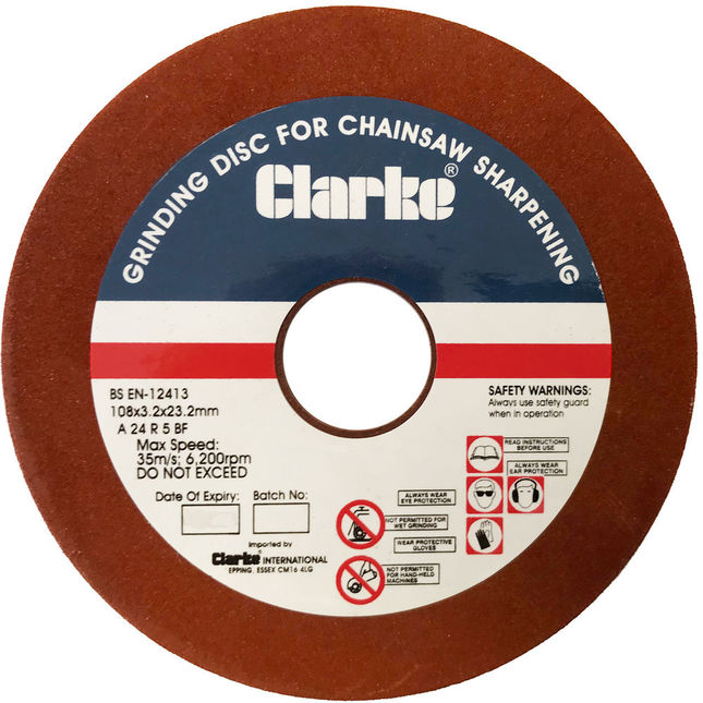 Clarke 3402079 ECSS2 Electric Chainsaw Sharpener Replacement Grinding Disc
