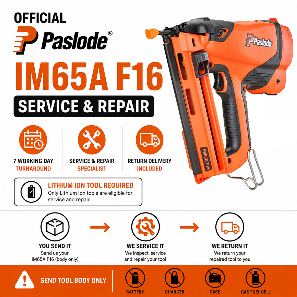 Official Paslode IM65A F16 Nail Gun Full Service & Repair
