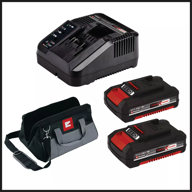Einhell 4514209 TP-18V Twin Pack BL 2x 2Ah Batteries and Charger