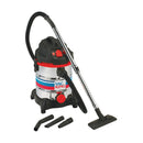 Clarke 6471120 Vac King CVAC30SSR 30L Stainless Steel Wet & Dry Vacuum Cleaner with Power Take-Off (230V)