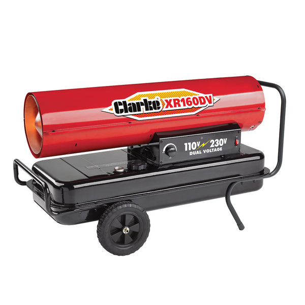 Clarke 6931027 XR160DV 46.9kW Diesel Dual Voltage Industrial Space Heater (110V/230V)