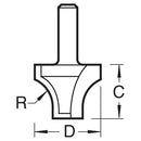 Trend Tools C073AX1/4TC Sash Bar Ovolo Joint Cutter 10Mm Radius