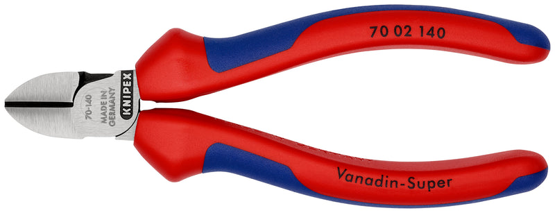 KNIPEX 70 02 140 Diagonal Cutter with multi-component grips black atramentized 140 mm