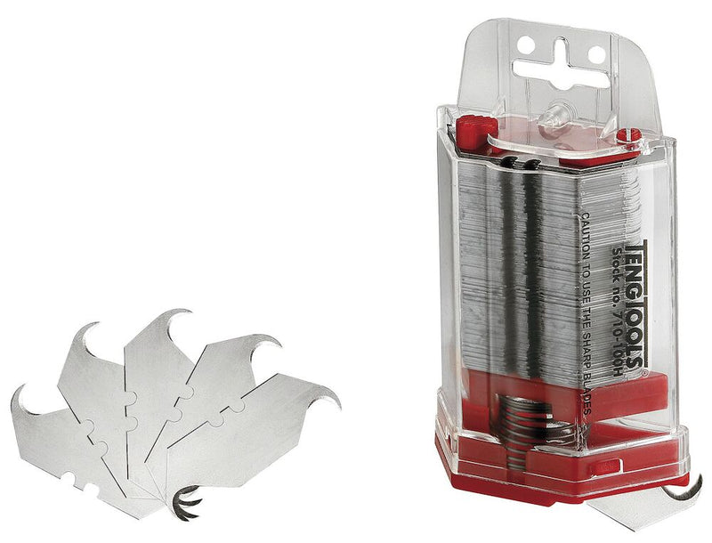 Teng Tools 710-100H Utility Knife Spare Hook Blades 100 Pieces