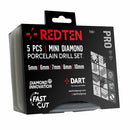 DART 72100-1 Red Ten PRO 5 Piece Diamond Porcelain Drill Set