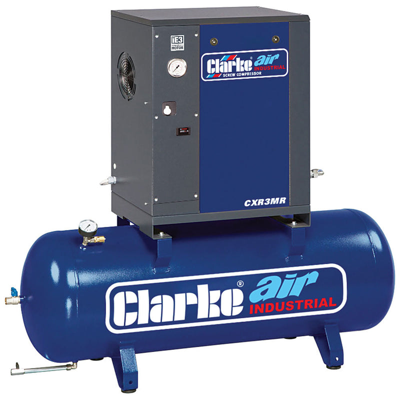 Clarke 2456290 CXR3MR 8.5cfm 200 Litre 3HP Industrial Screw Compressor (230V)