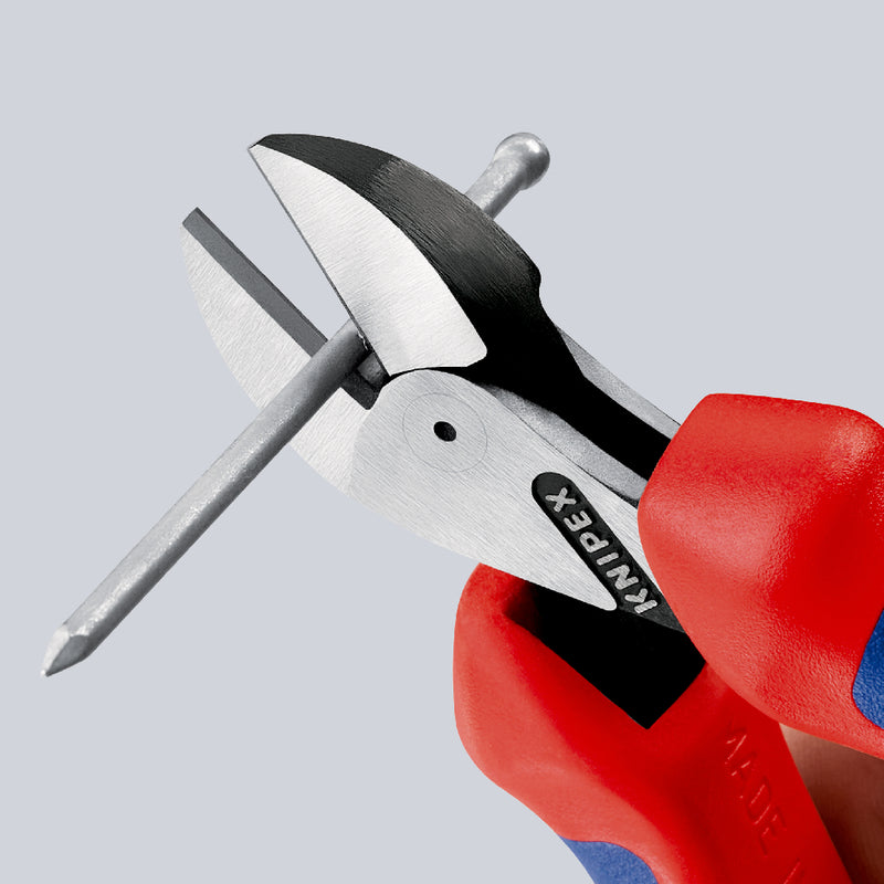 KNIPEX 73 02 160 X-CutÂ¨ Compact Diagonal Cutter high lever transmission with multi-component grips black atramentized 160 mm