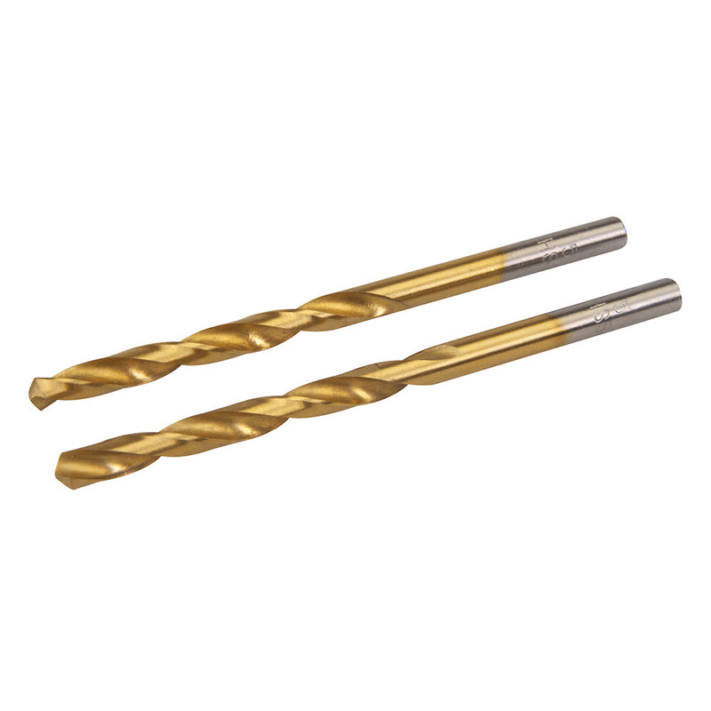 Silverline 733229 HSS Titanium-Coated Drill Bits 2pk