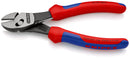 KNIPEX 73 72 180 F TwinForceÂ¨ High Performance Diagonal Cutters with opening spring with multi-component grips black atramentized 180 mm