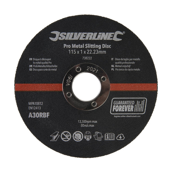 Silverline 738222 Pro Metal Slitting Disc 10pk
