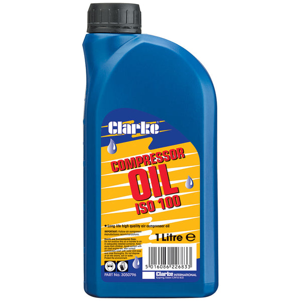 Clarke 3050796 ISO 100 (SAE30) 1L Long Life Compressor Oil