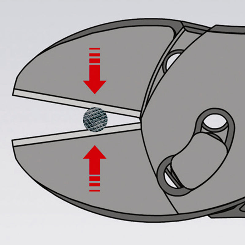 KNIPEX 73 72 180 F TwinForceÂ¨ High Performance Diagonal Cutters with opening spring with multi-component grips black atramentized 180 mm