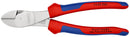 KNIPEX 74 05 200 High Leverage Diagonal Cutter with multi-component grips chrome-plated 200 mm