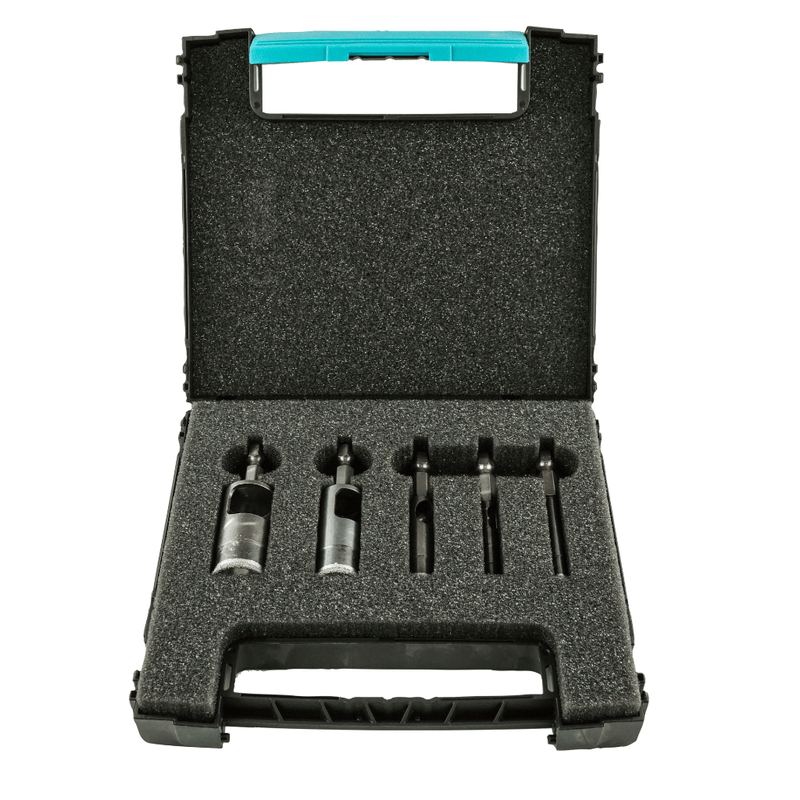 DART 74100-1 Red Ten WETDRY 5 Piece Diamond Porcelain Drill Set