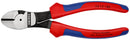 KNIPEX 74 12 180 High Leverage Diagonal Cutter with multi-component grips black atramentized 180 mm