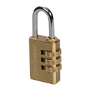Silverline 744867 Combination Padlock Brass