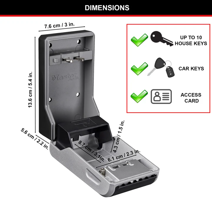 Masterlock 5481EURD Wall Mounted Lock Box Select Access