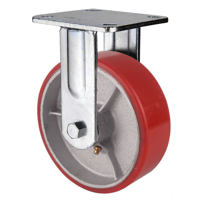 Clarke 4200151 125mm Polyurethane Castor Wheels Fixed / Swivel / Swivel & Brake