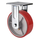 Clarke 4200151 125mm Polyurethane Castor Wheels Fixed / Swivel / Swivel & Brake