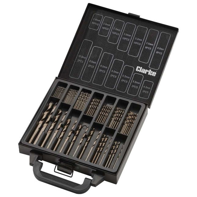 Clarke 1801932 CHT931 99 piece Cobalt Drill Bit Set (1.5-10mm)