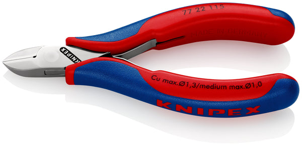 KNIPEX 77 22 115 Electronics Diagonal Cutter with multi-component grips 115 mm