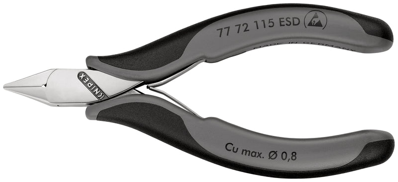 KNIPEX 77 72 115 ESD Electronics Diagonal Cutter ESD with multi-component grips 115 mm