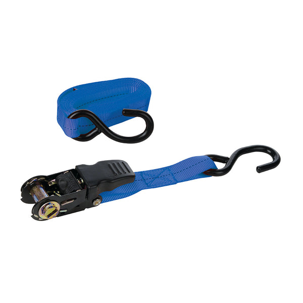 Silverline 781358 Rubber-Handled Ratchet Tie Down Strap S-Hook