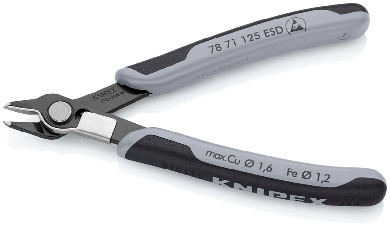 KNIPEX 78 71 125 ESD Electronic Super KnipsÂ¨ ESD with multi-component grips burnished 125 mm