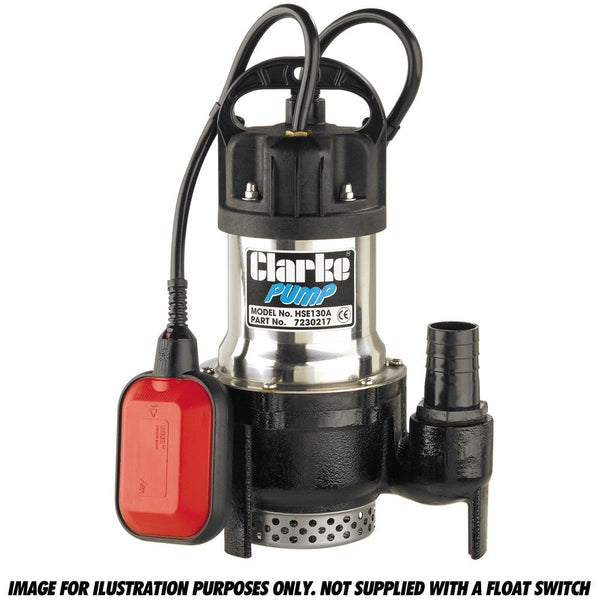 Clarke 7230215 HSE130 1_" 283W 140Lpm 7m Head Heavy Duty Submersible Pump (230V)
