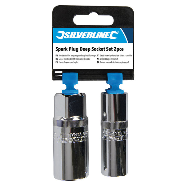 Silverline 793760 Spark Plug Deep Socket Set 2pce
