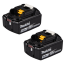 x2 MAKITA BL1860B Li-ion battery for 18V LXT® tools 6.0 Ah (Twin Pack)