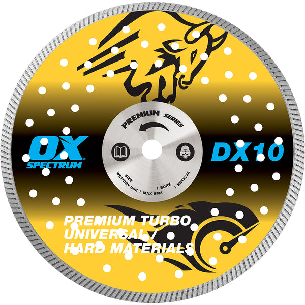 OX Tools OX-DX10-150/22 Spectrum Plus Diamond Blade - Universal/Hard - 150/22.23mm